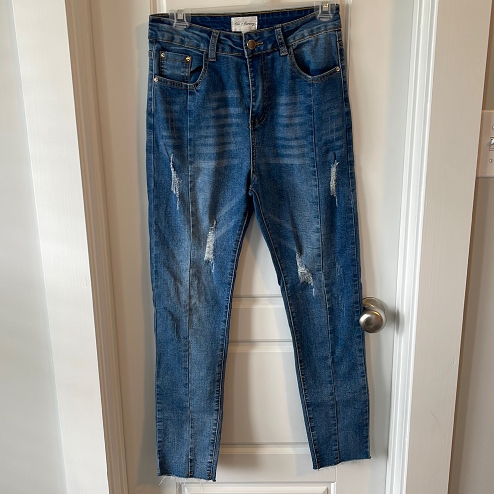 Distressed jeans